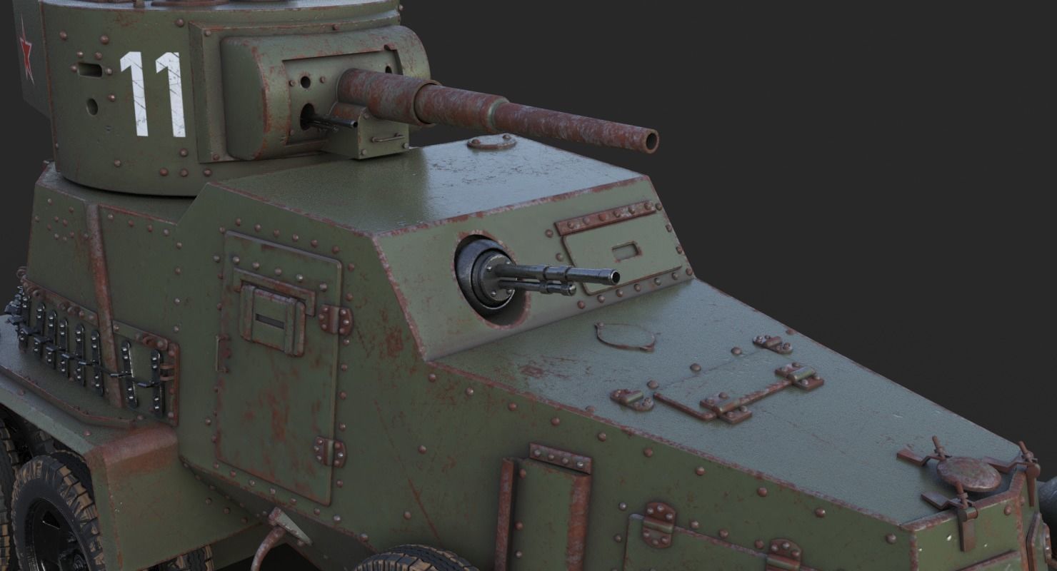 BA 6 Armored Car  Vray  3D model_22