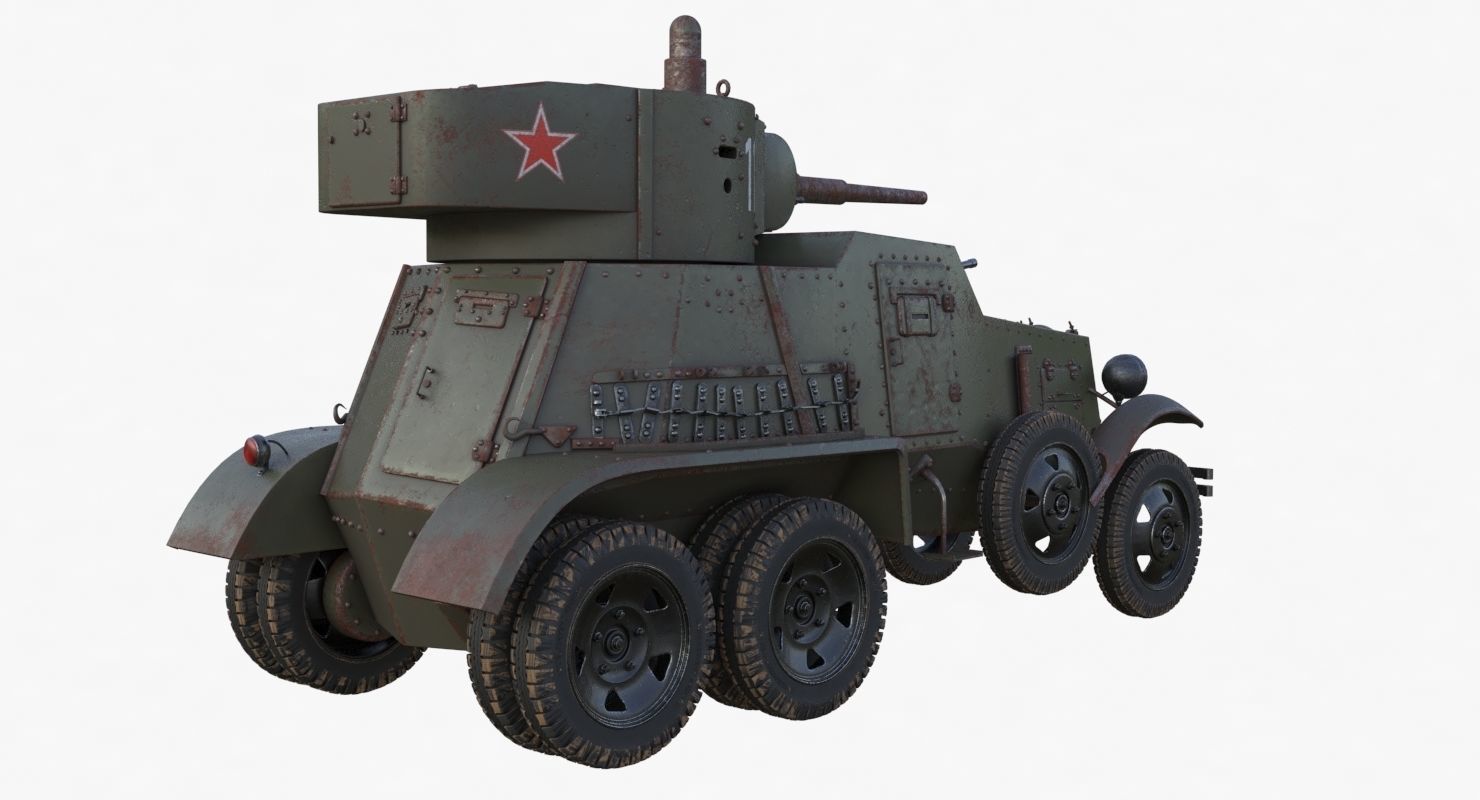 BA 6 Armored Car  Vray  3D model_54