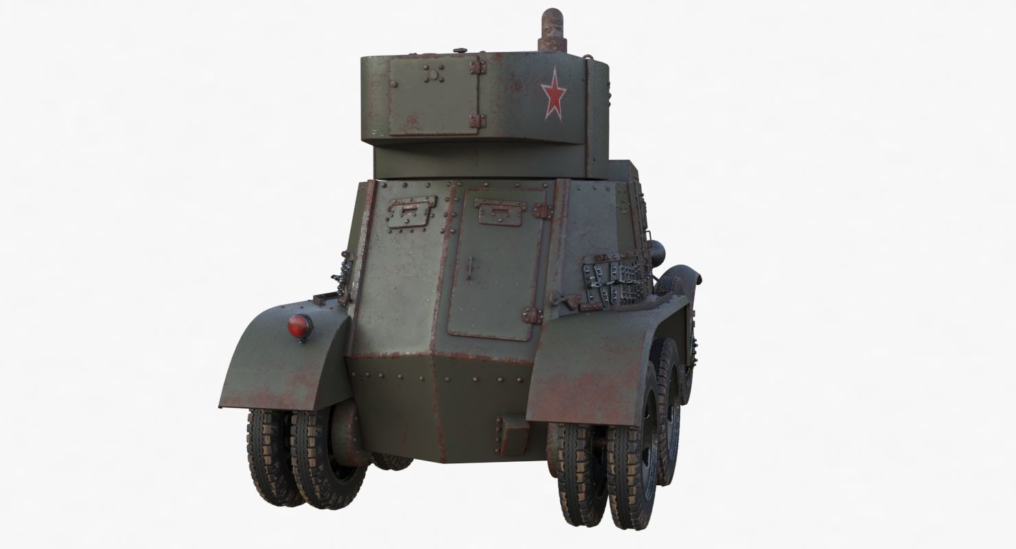 BA 6 Armored Car  Vray  3D model_57