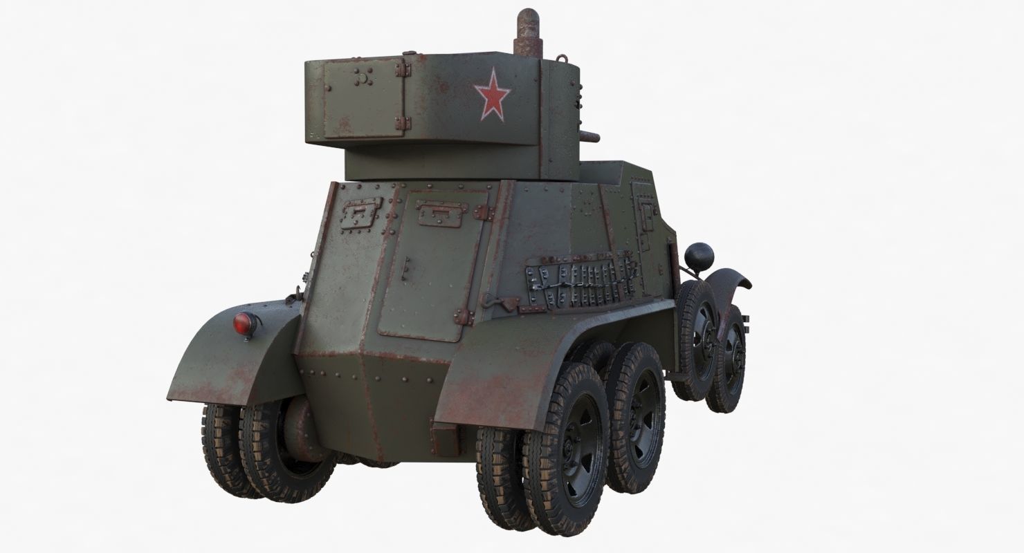 BA 6 Armored Car  Vray  3D model_56