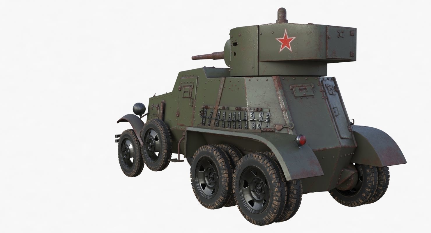 BA 6 Armored Car  Vray  3D model_62