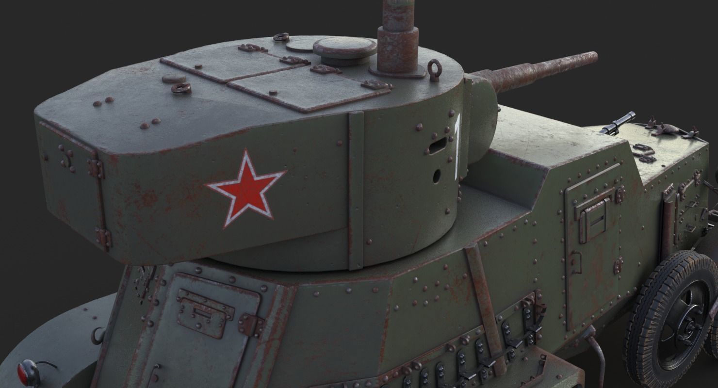 BA 6 Armored Car  Vray  3D model_24
