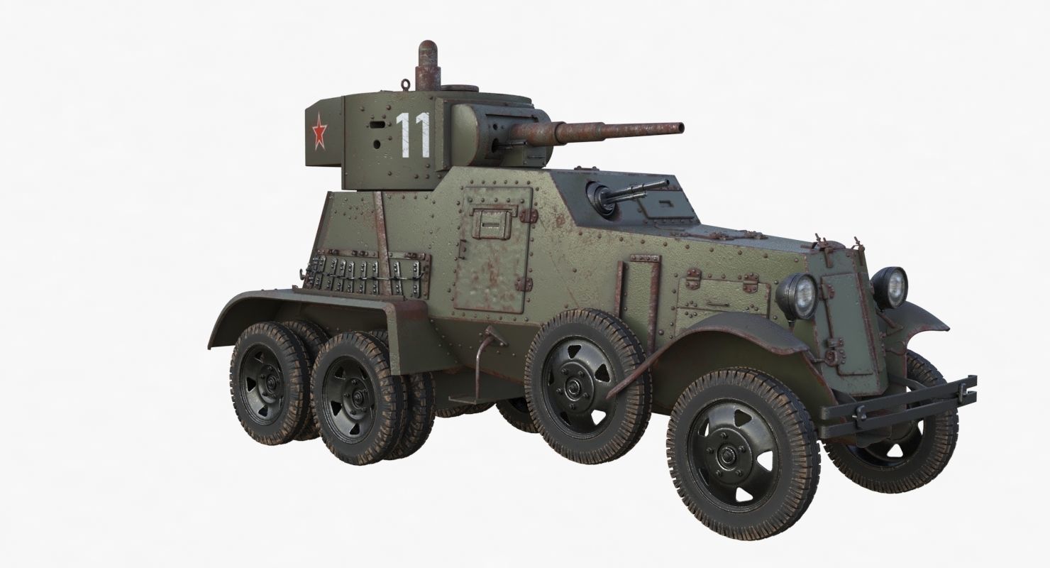 BA 6 Armored Car  Vray  3D model_45