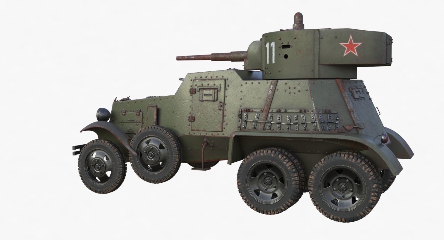 BA 6 Armored Car  Vray  3D model_65