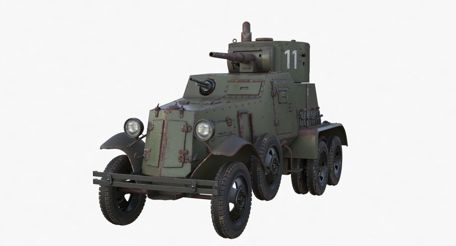 BA 6 Armored Car  Vray  3D model_38