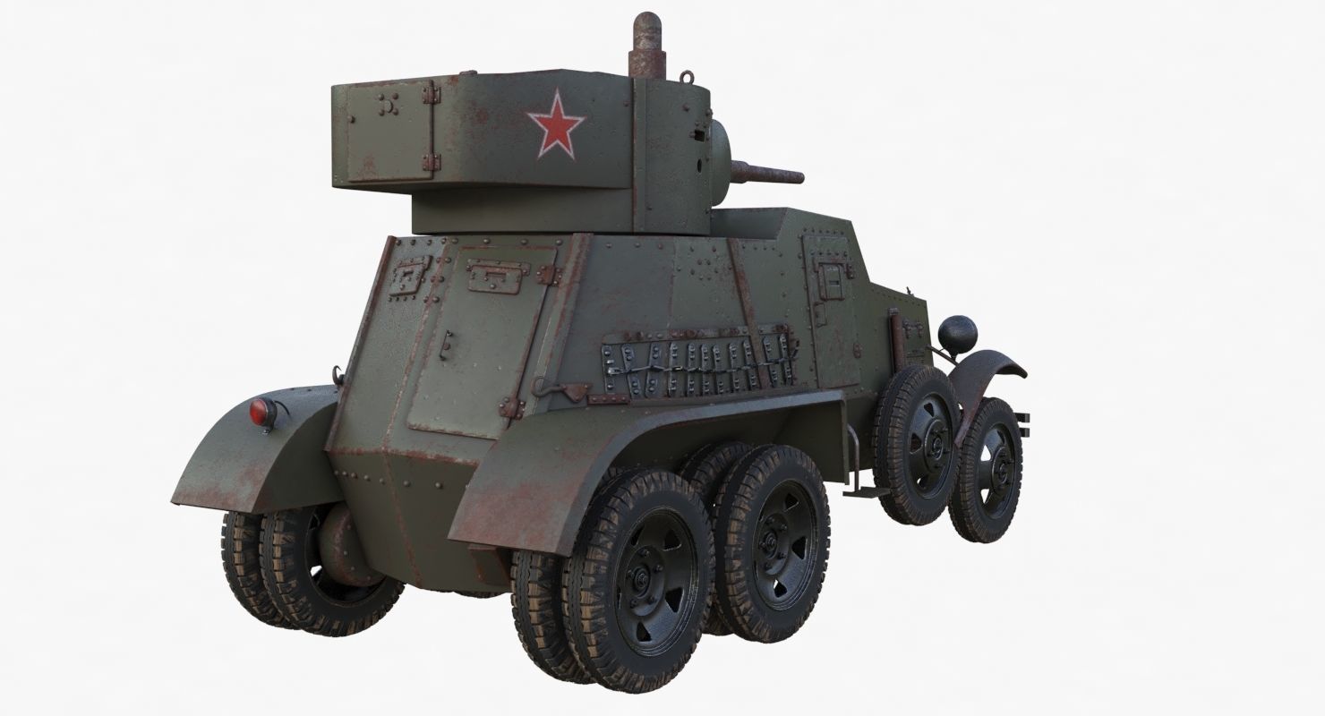 BA 6 Armored Car  Vray  3D model_55