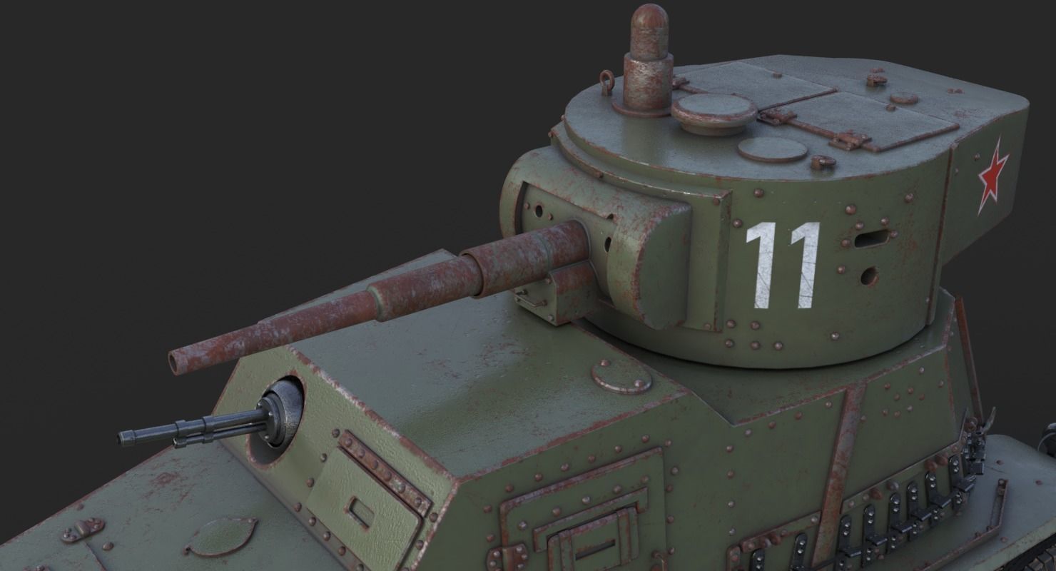 BA 6 Armored Car  Vray  3D model_16