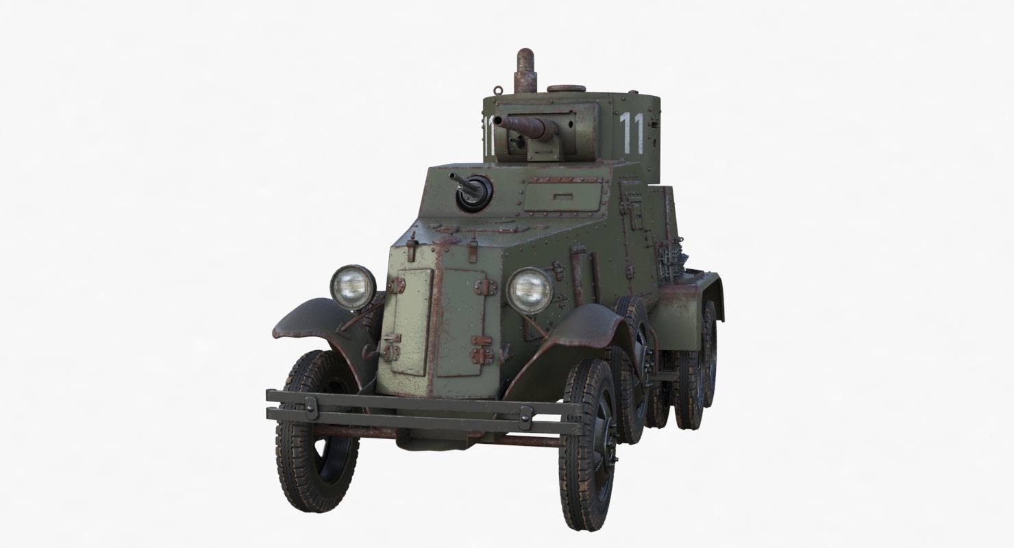 BA 6 Armored Car  Vray  3D model_39