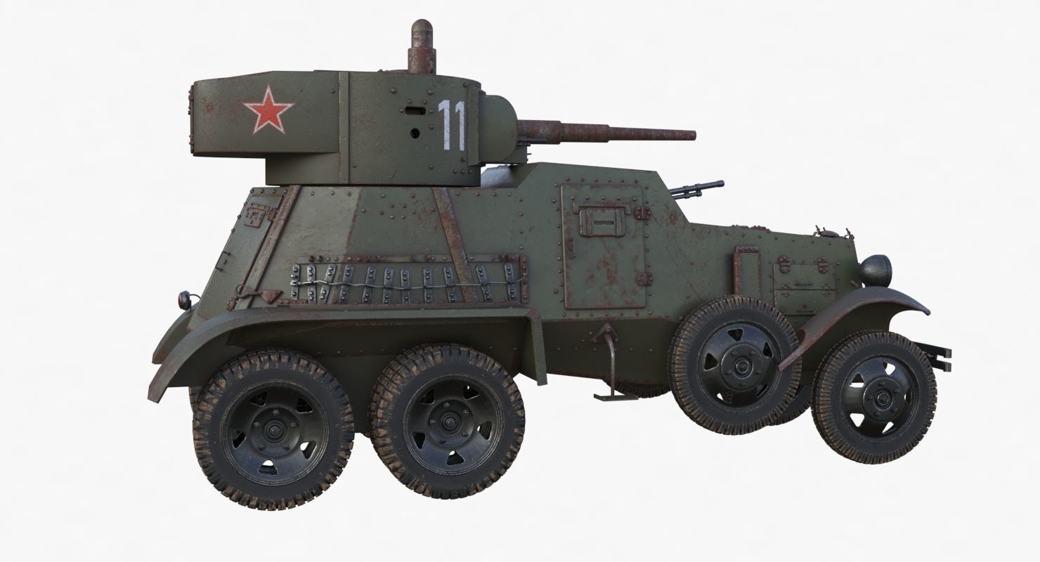 BA 6 Armored Car  Vray  3D model_51