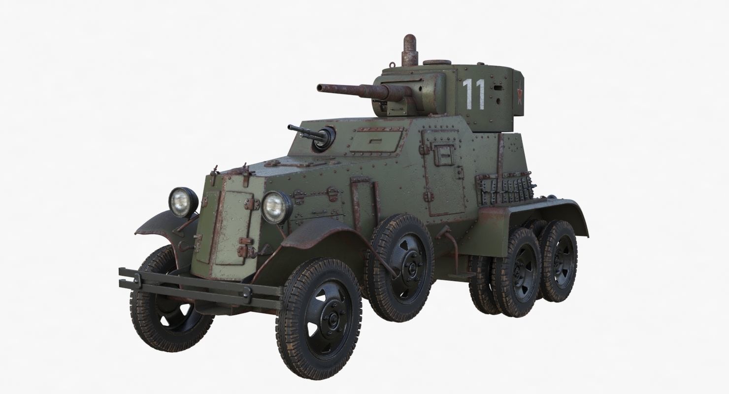 BA 6 Armored Car  Vray  3D model_37