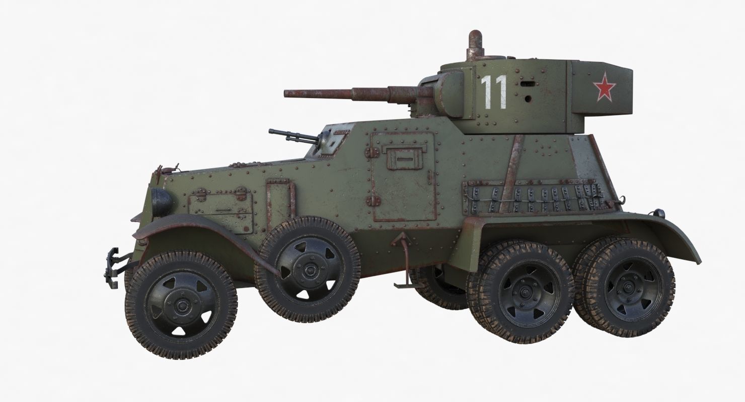 BA 6 Armored Car  Vray  3D model_69