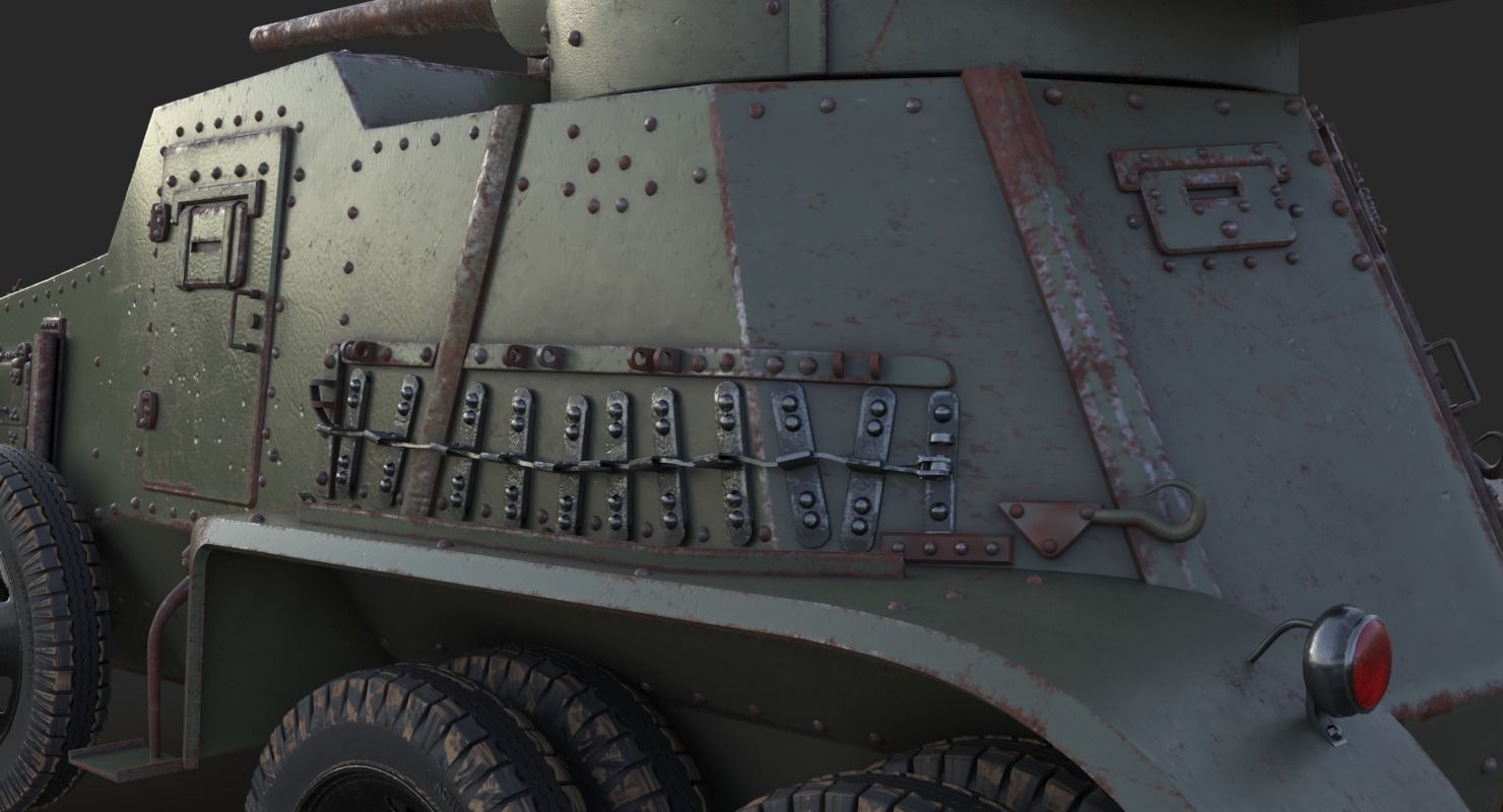 BA 6 Armored Car  Vray  3D model_17