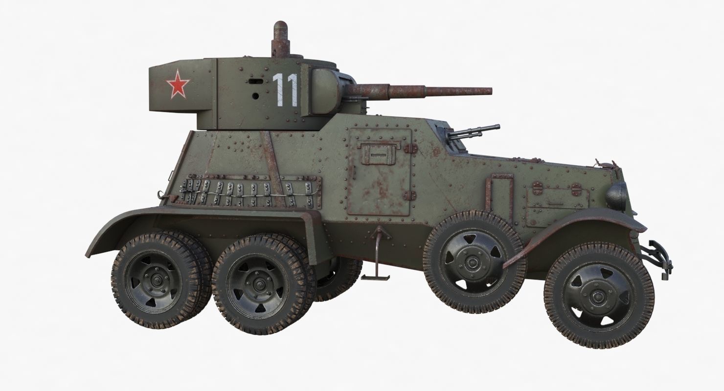 BA 6 Armored Car  Vray  3D model_48