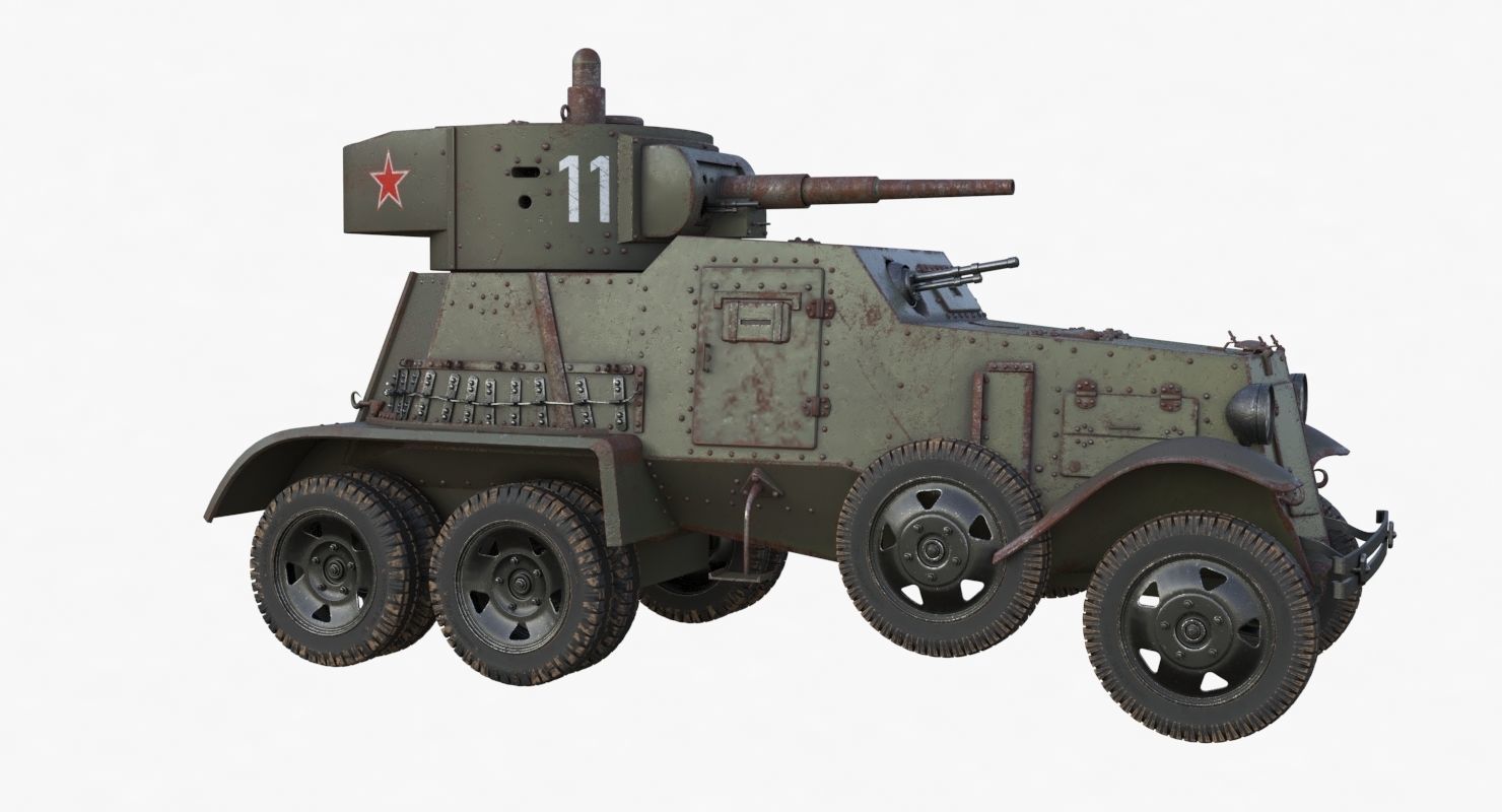 BA 6 Armored Car  Vray  3D model_47
