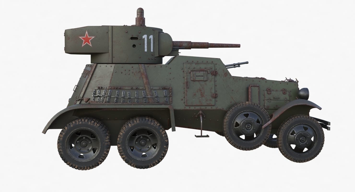 BA 6 Armored Car  Vray  3D model_50