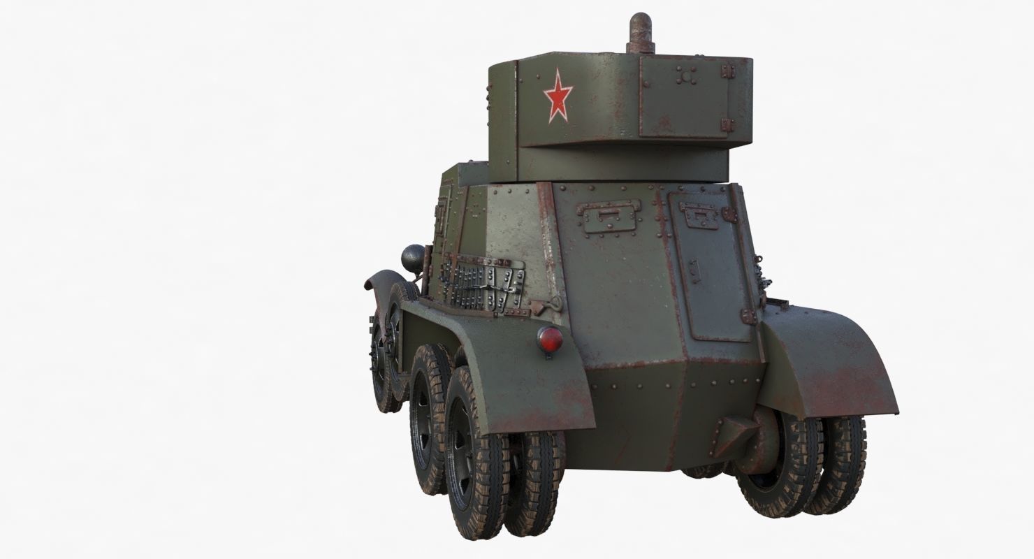 BA 6 Armored Car  Vray  3D model_60