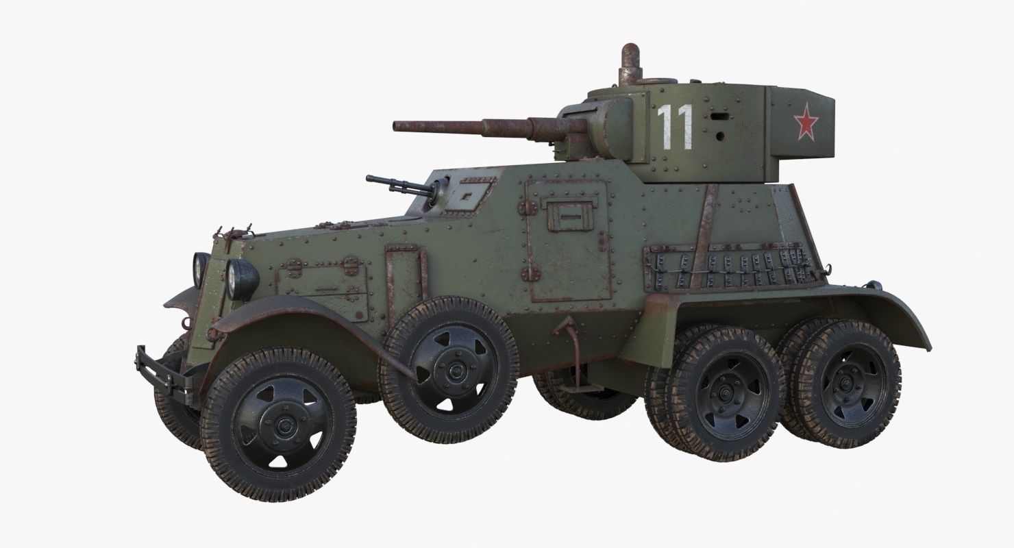BA 6 Armored Car  Vray  3D model_70