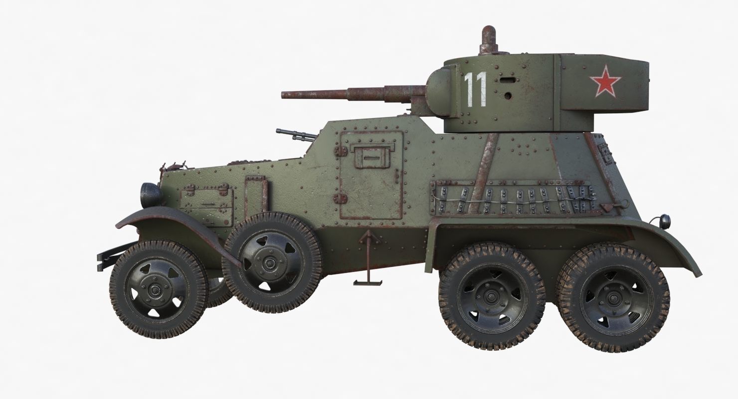 BA 6 Armored Car  Vray  3D model_67