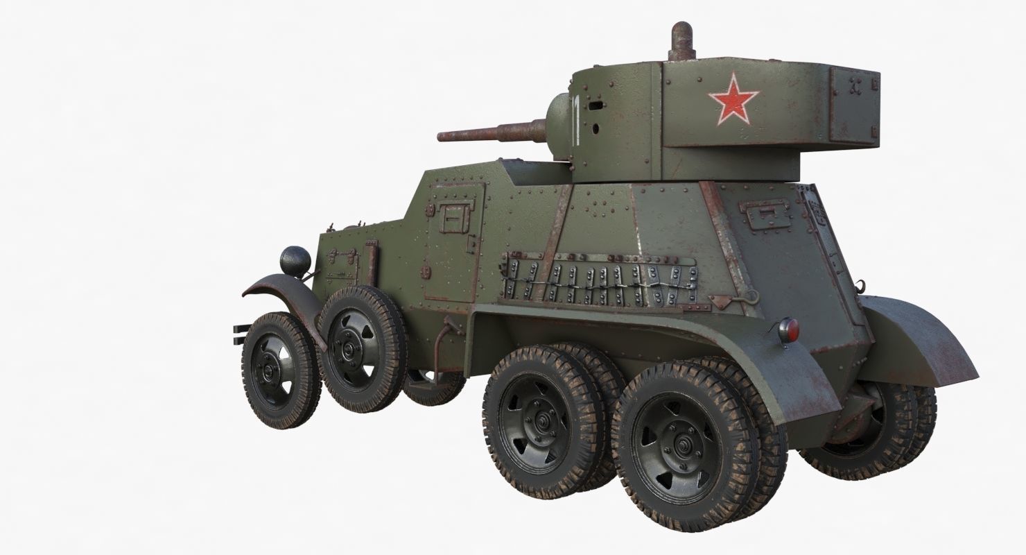 BA 6 Armored Car  Vray  3D model_63