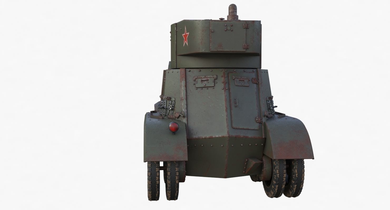 BA 6 Armored Car  Vray  3D model_59