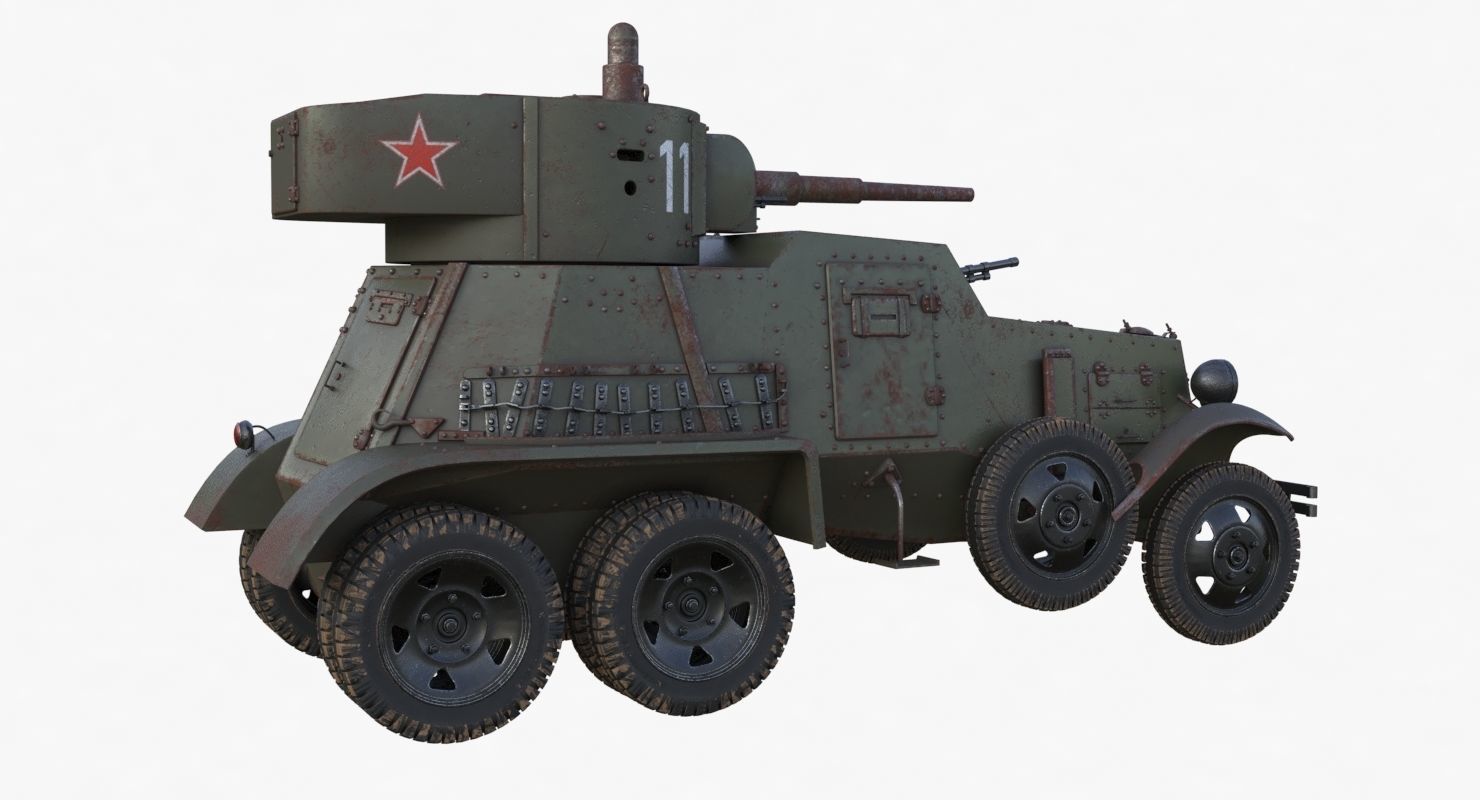 BA 6 Armored Car  Vray  3D model_52