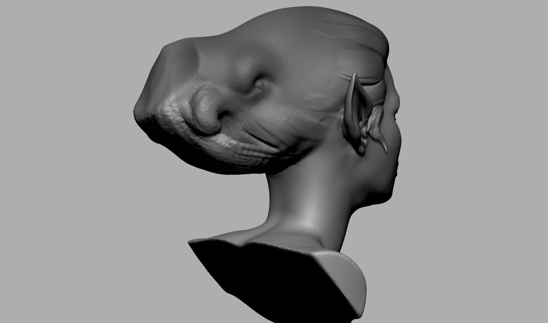 Fantasy Female Head 3D model_3