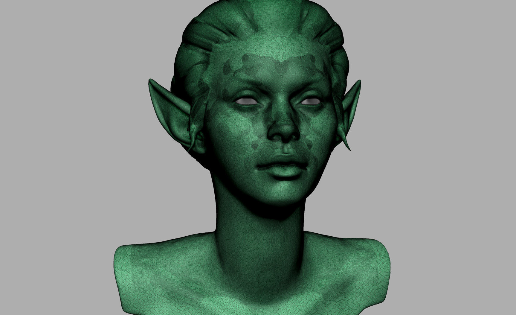 Fantasy Female Head 3D model_7