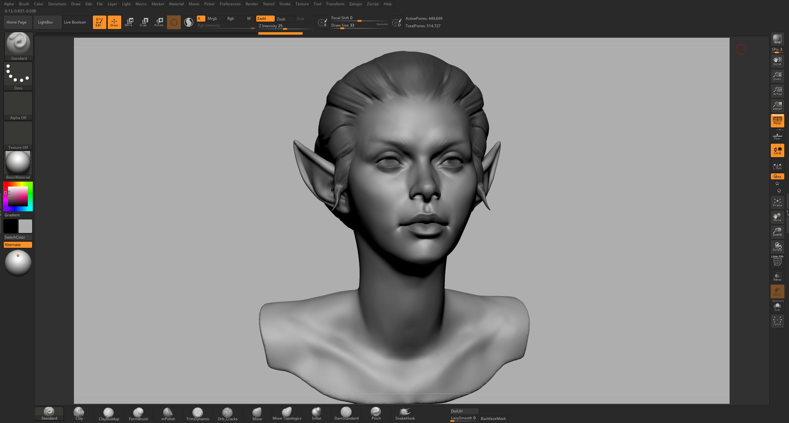 Fantasy Female Head 3D model_8