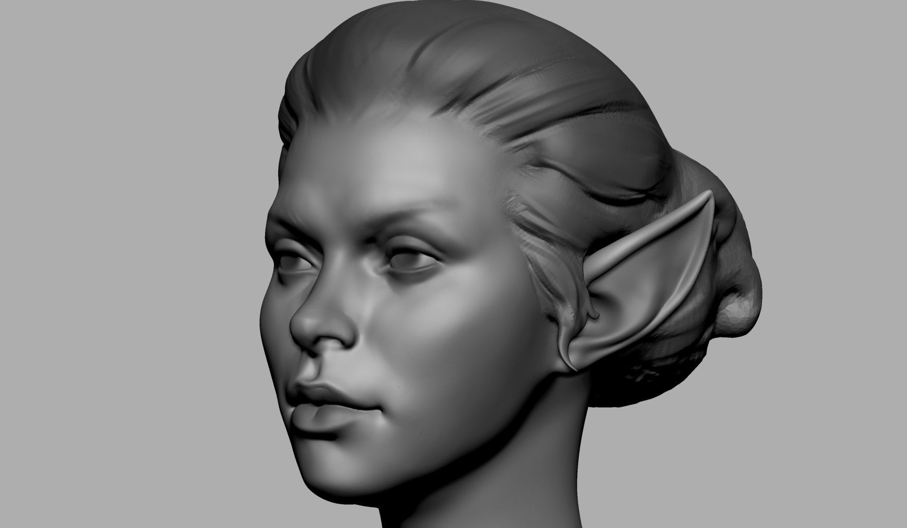 Fantasy Female Head 3D model_5