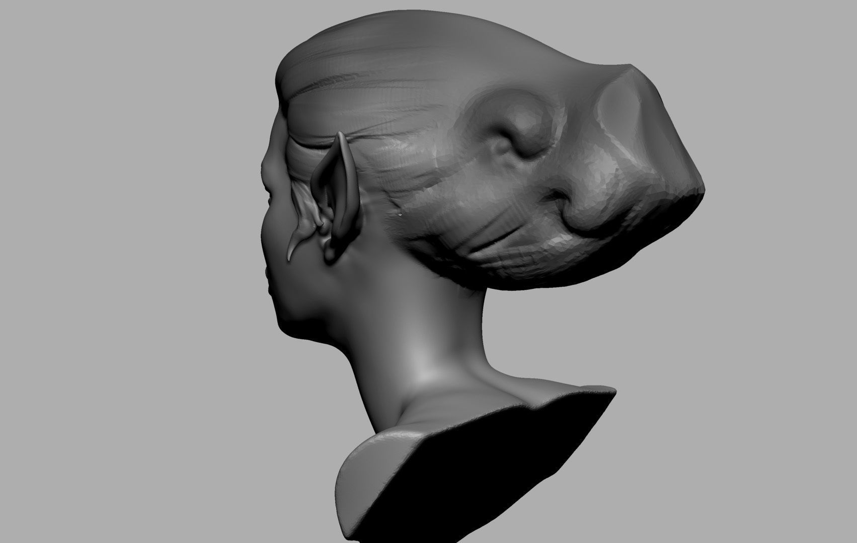 Fantasy Female Head 3D model_4