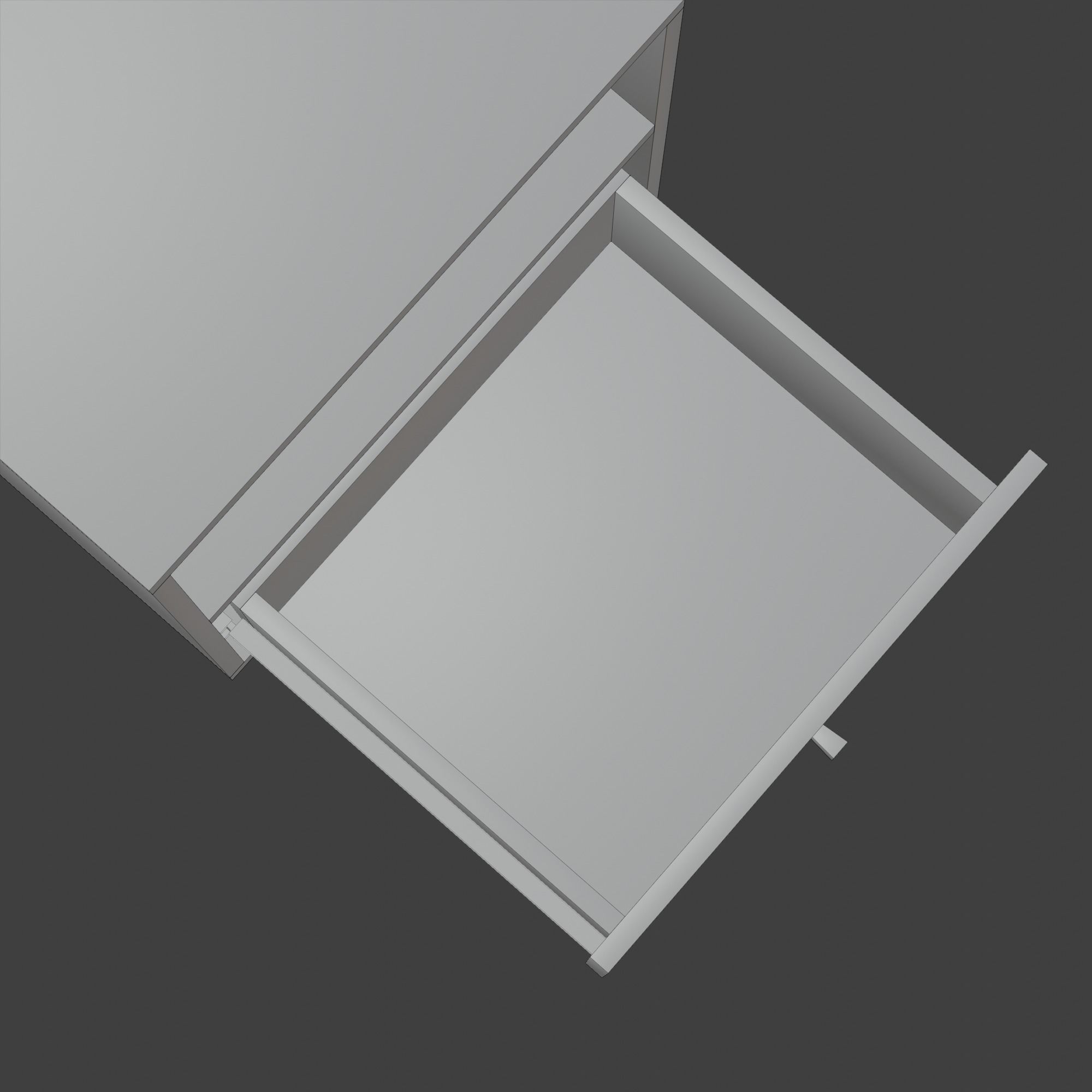 Nightstand Brown White Pbr 4 Subdivision Ready for Film Low-poly 3D model_22