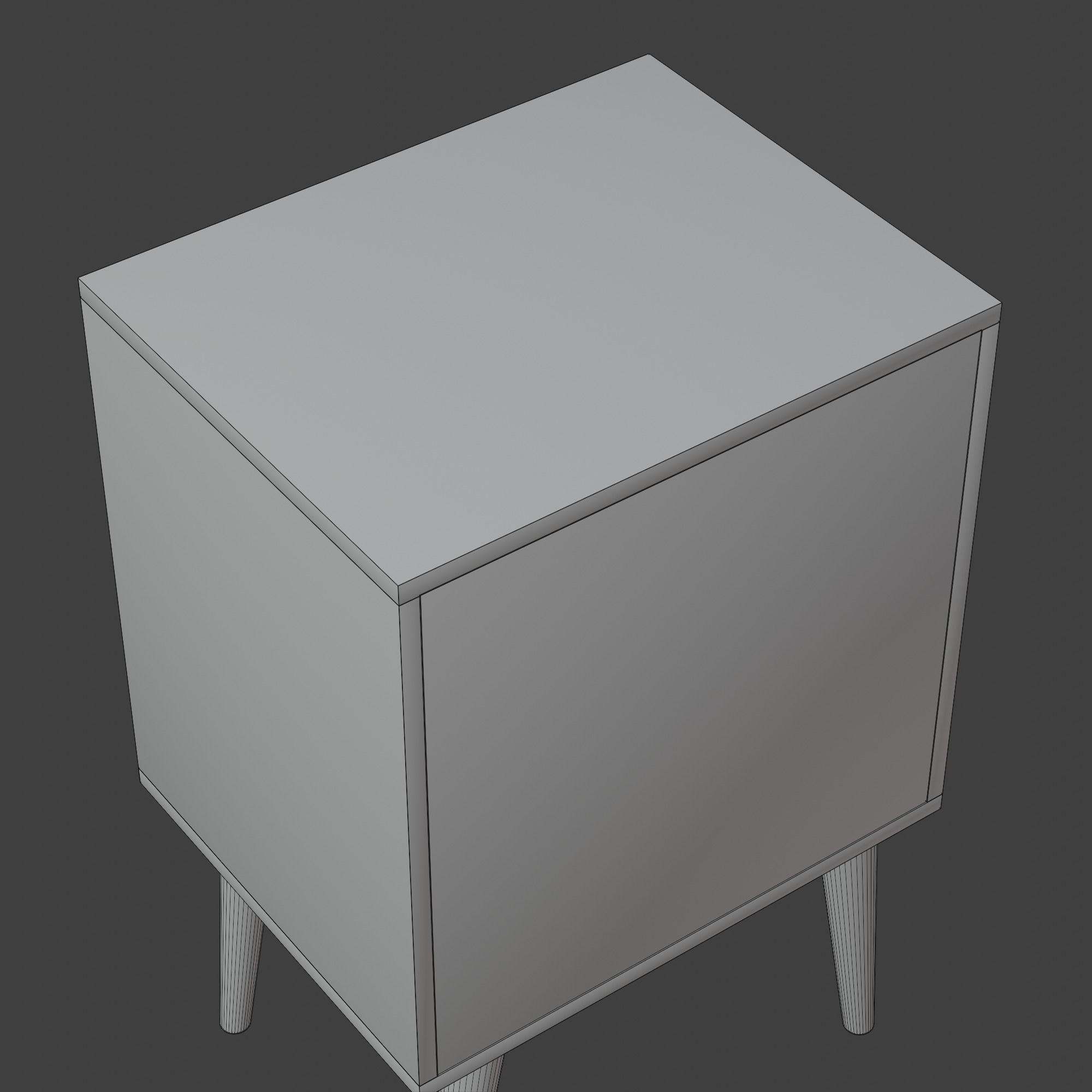 Nightstand Brown White Pbr 4 Subdivision Ready for Film Low-poly 3D model_18