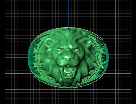 Lion Ring 3D print model_3