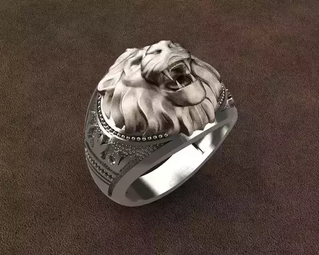 Lion Ring 3D print model