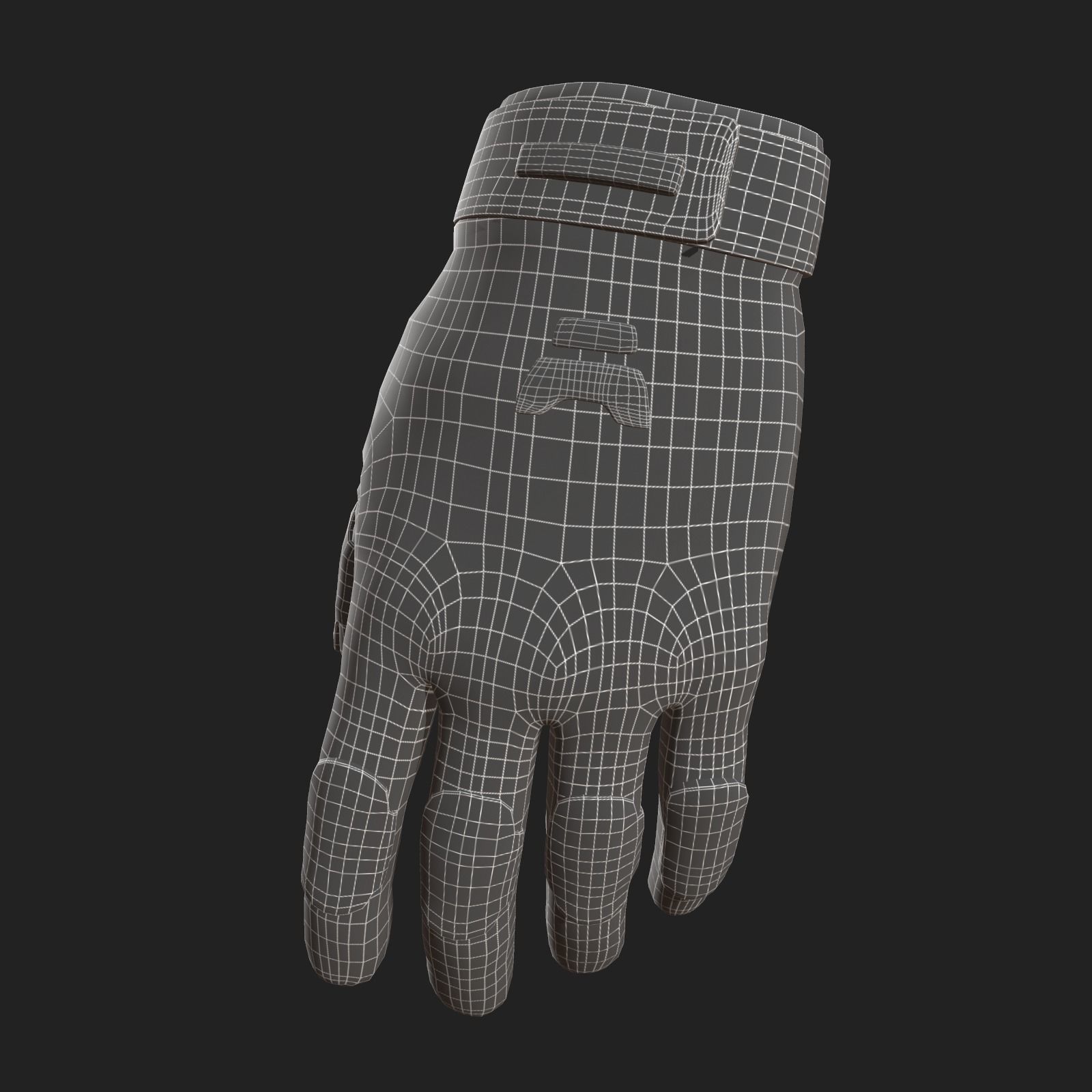 Gloves military combat soldier armor scifi fantasy armor  Low-poly 3D model_6