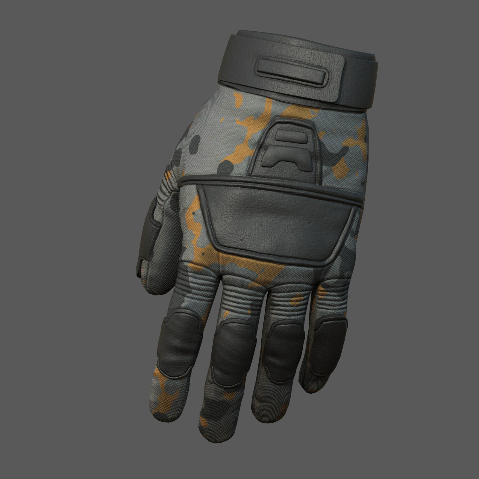 Gloves military combat soldier armor scifi fantasy armor  Low-poly 3D model_1