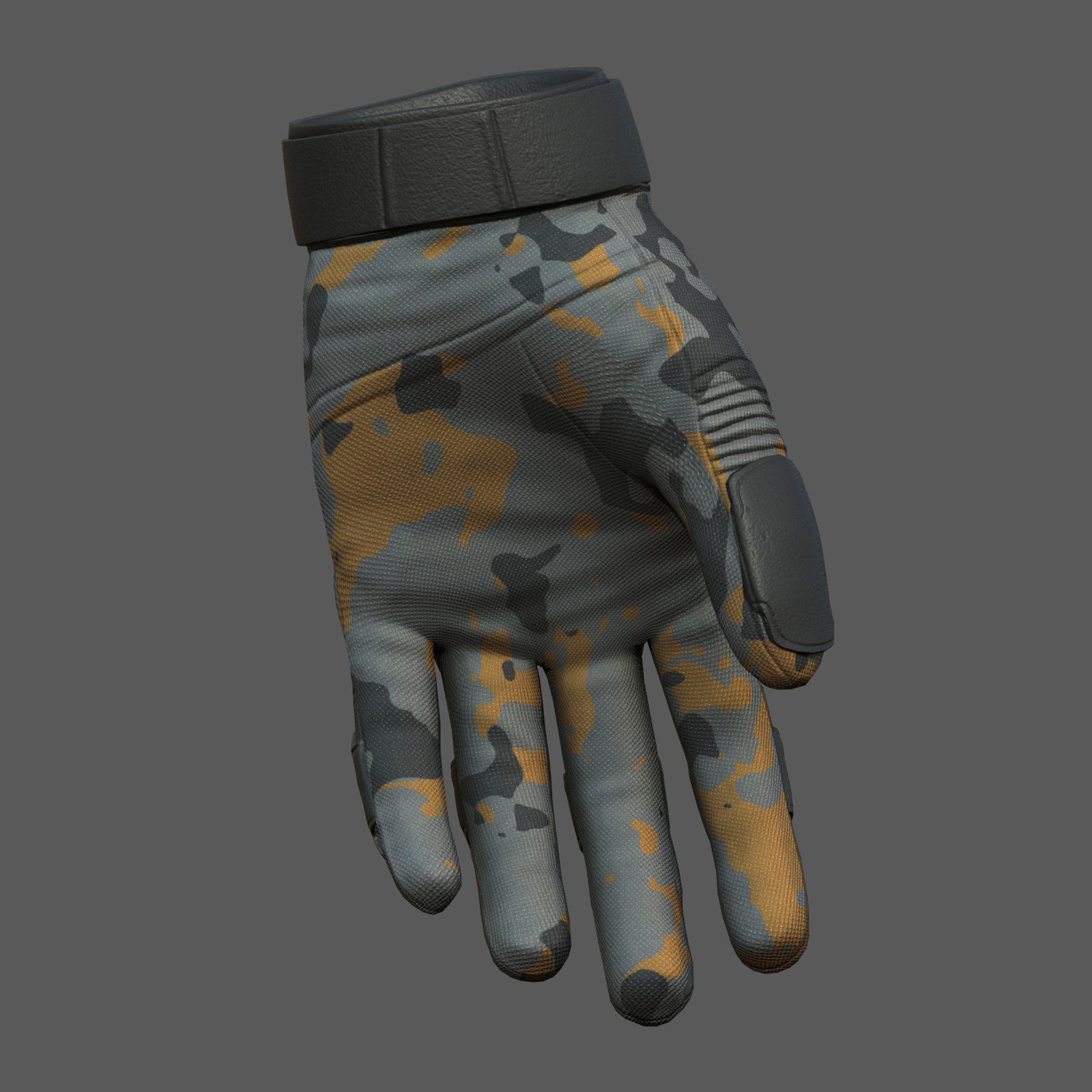 Gloves military combat soldier armor scifi fantasy armor  Low-poly 3D model_4
