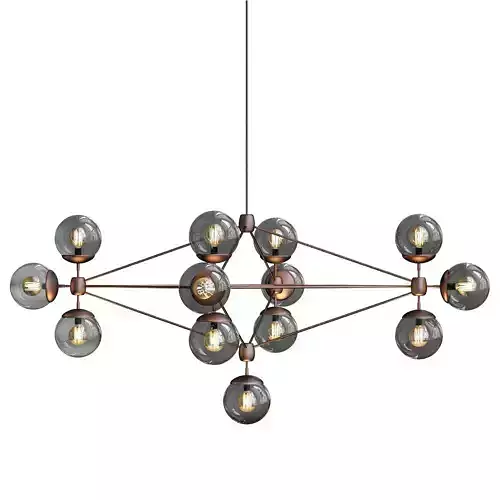 Modo chandelier diamond 13 globes bronze smoke von Roll Hill