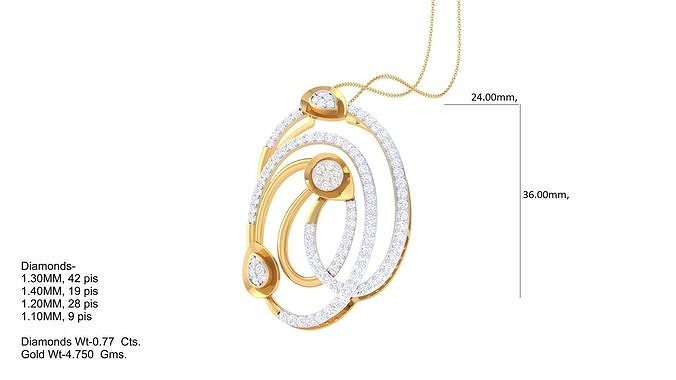 Italian pendant set pendant with top 3D print model