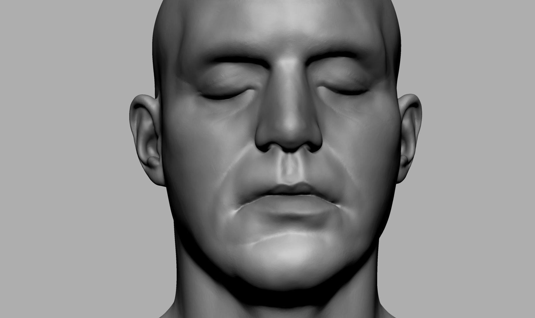 Base Male Head v2 3D print model_6
