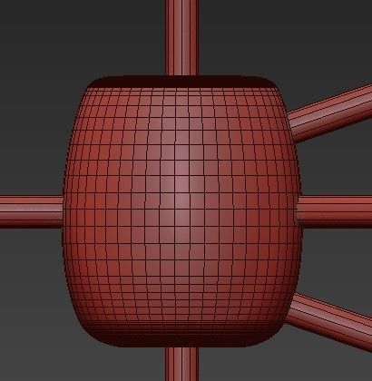 Modo chandelier diamond 13 globes bronze smoke von Roll Hill 3D model_2