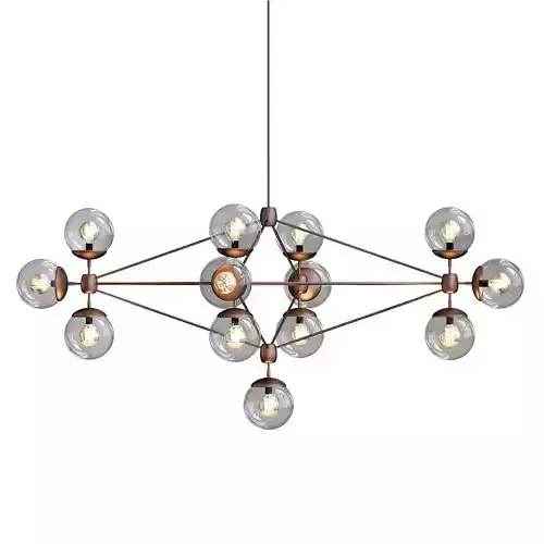 Modo chandelier diamond 13 globes bronze smoke von Roll Hill