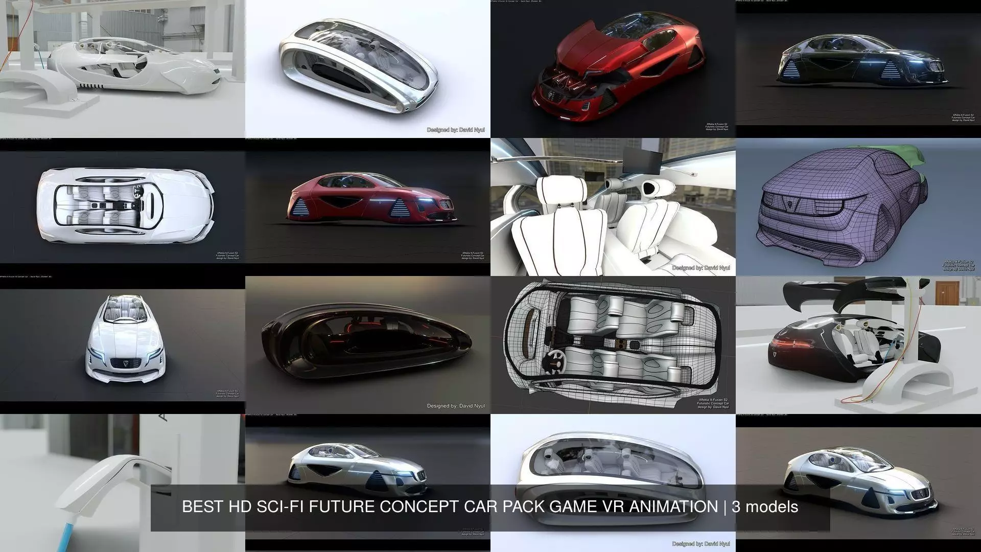 BEST HD SCI-FI FUTURE CONCEPT CAR PACK GAME VR ANIMATION 3D Model Collection_2