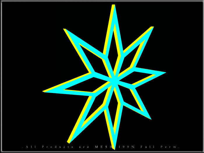 Star Snowflake Low-poly 3D model_2