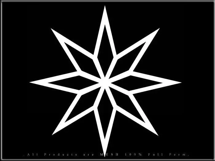 Star Snowflake Low-poly 3D model_0