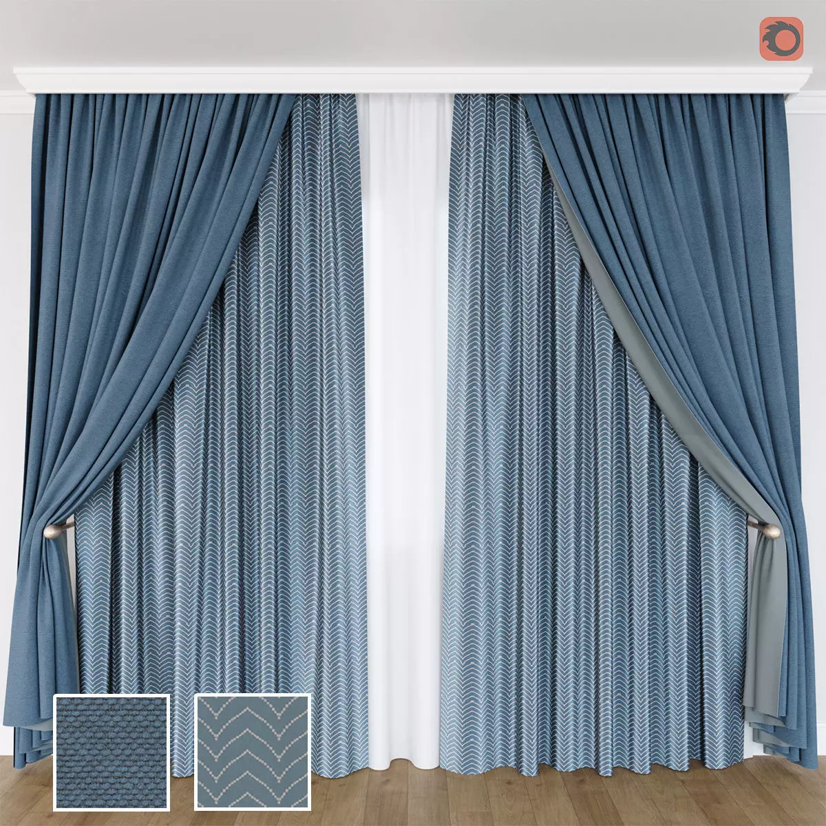 Curtain 09 3D model_0