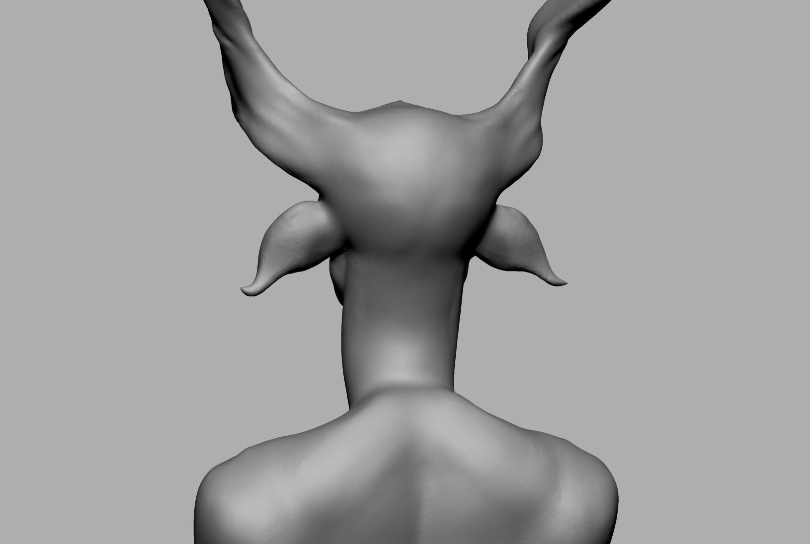 Fantasy Creature Head v2 3D model_4