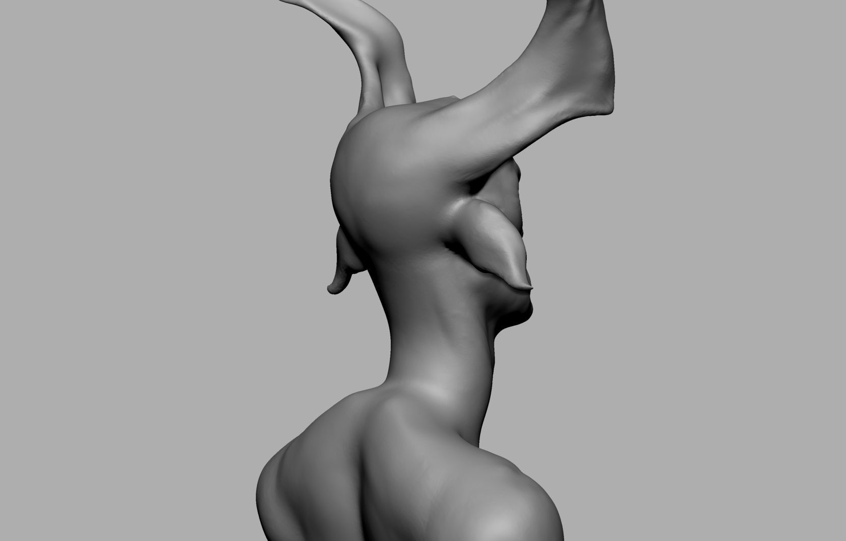 Fantasy Creature Head v2 3D model_5