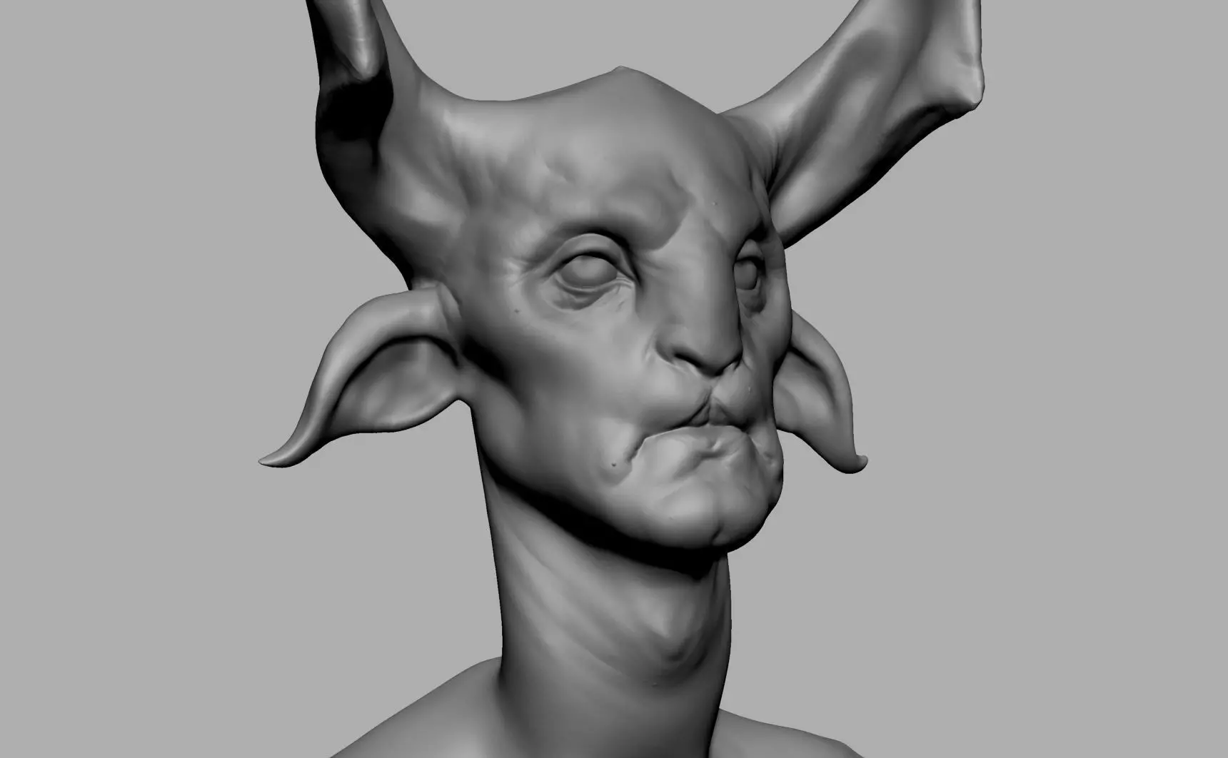 Fantasy Creature Head v2 3D model_0
