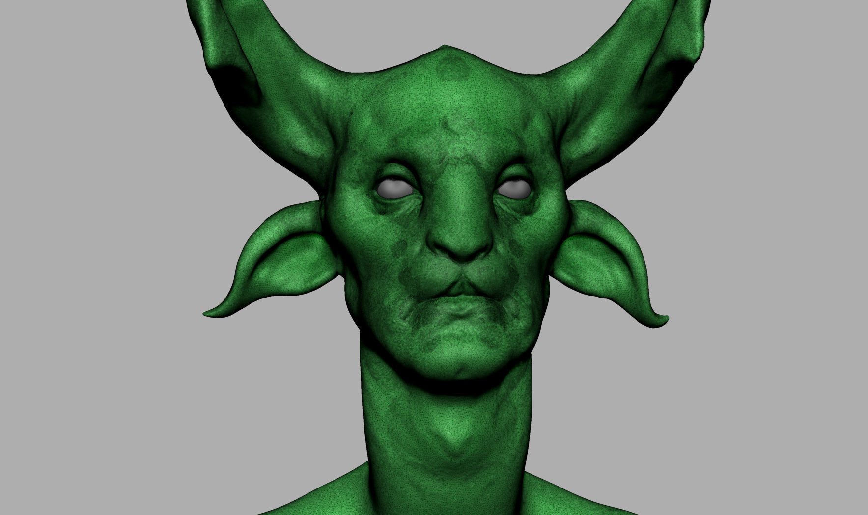Fantasy Creature Head v2 3D model_7